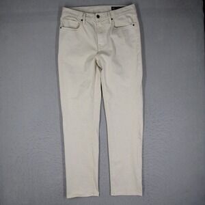 Roark HWY 128 Denim Straight Fit Jeans Mens 32x32 Off White Beige Stretch Pants